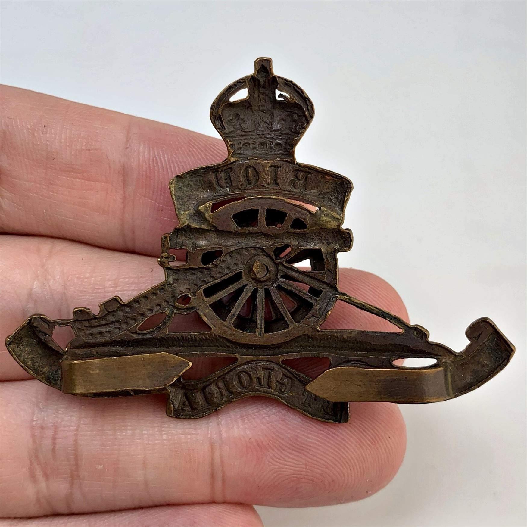 WW2 Royal Artillery Regiment OFFICERS Bronze Cap Badge - British ...