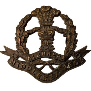 Middlesex Regiment OFFICERS Bronze Officer's Collar Badge