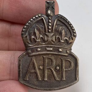 WW2 ARP Warden (Air Raid Precautions) HALLMARKED Silver Lapel Badge - MENS