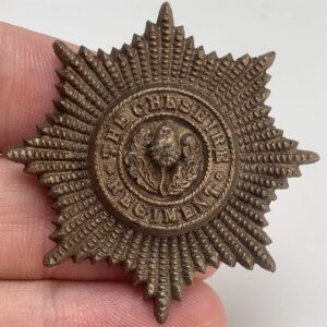 WW2 Cheshire Regiment PLASTIC Economy Issue Cap Badge