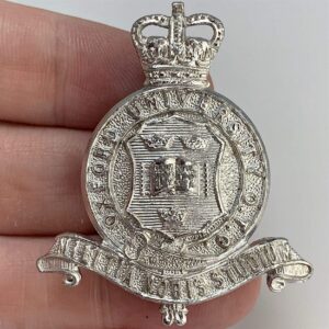 Oxford University OTC Officers Training Corps Staybrite Anodised Cap Badge - Staybright