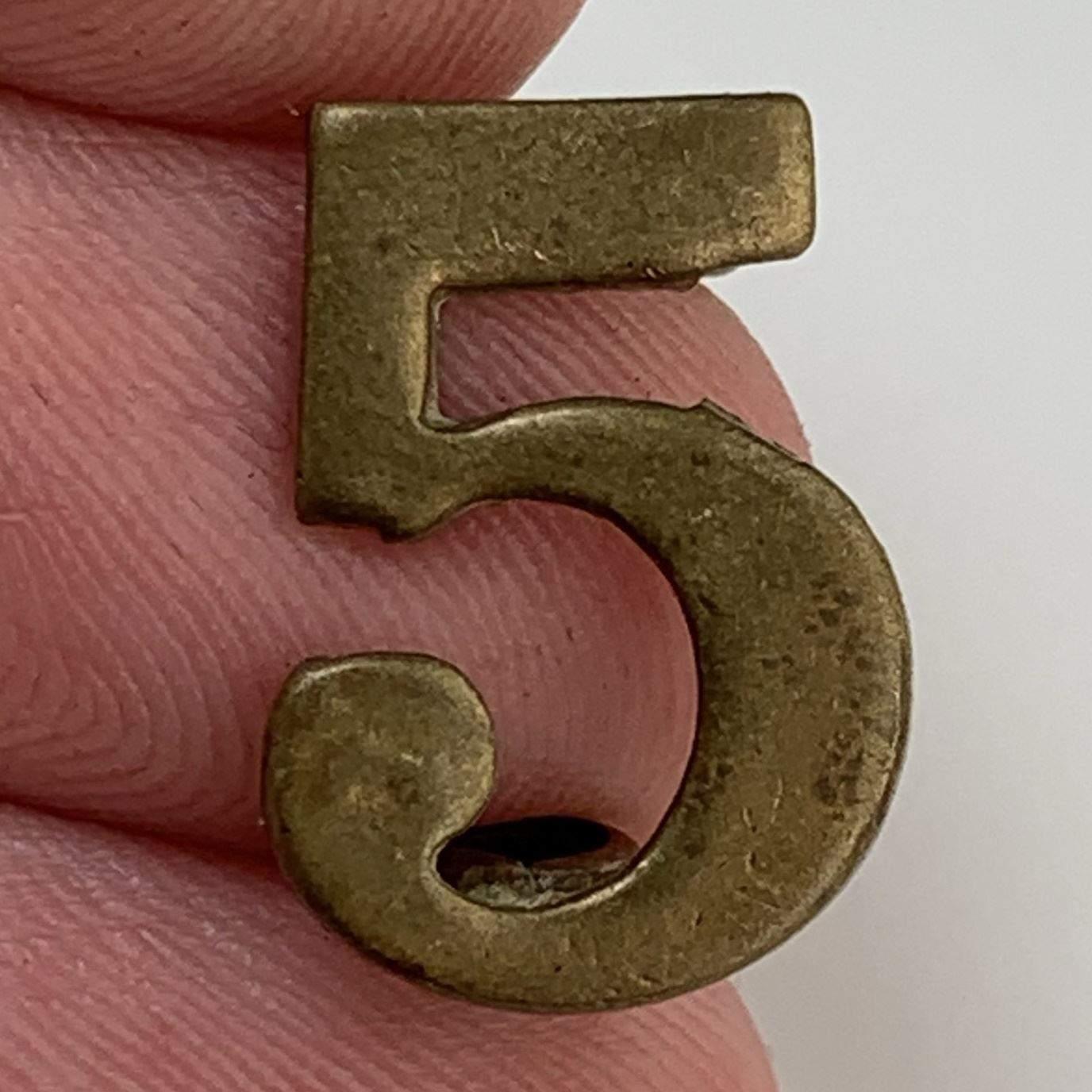 5th Territorial Battalion 5 Insignia Number Shoulder Title - Measures ...