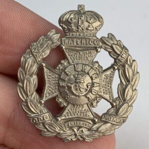 VICTORIAN The Rifle Brigade Regiment Collar Badge - Queen Victoria Crown