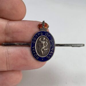 WW2 Royal Corps of Signals RCOS SILVER Sweetheart Brooch