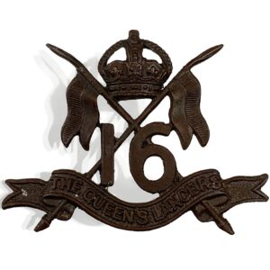 16th The Queens Royal Lancers Regiment BRONZE Officers Collar Badge