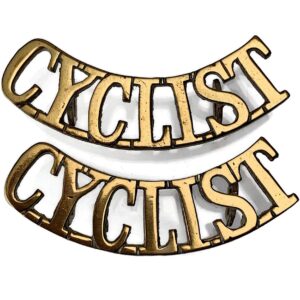 WW1 Army Cyclist Corps (Cyclists Regiment) Shoulder Title PAIR