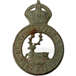 UK Dug Detecting Find - WW1 The Hertfordshire Regiment Relic Cap Badge