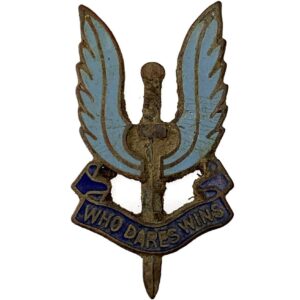 UK Dug Detecting Find - Special Air Service SAS Relic Enamel Sweetheart Brooch Badge