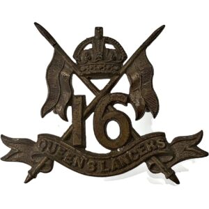 16th The Queens Royal Lancers Regiment BRONZE Officers Collar Badge