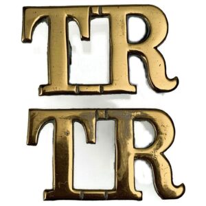 WW1 Training Reserve Corps Shoulder Title PAIR
