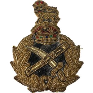 WW2 British Army Generals Crossed Baton Insignia Rank BULLION Cap Badge