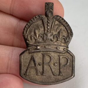 WW2 ARP Warden (Air Raid Precautions) HALLMARKED Silver Lapel Badge - MENS
