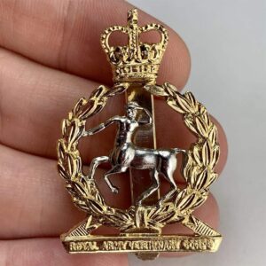 Royal Army Veterinary Corps RAVC Staybrite Anodised Cap Badge - Staybright