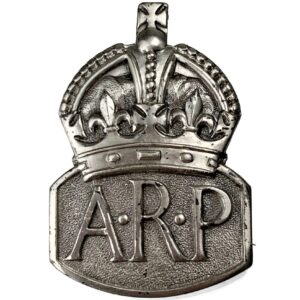 WW2 ARP Warden (Air Raid Precautions) HALLMARKED Silver Lapel Badge - MENS