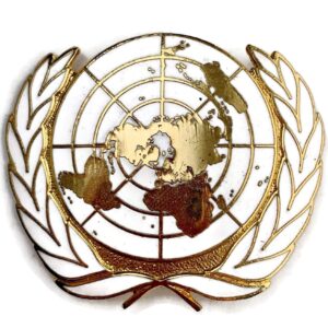 United Nations UN Blue Beret Metal & Enamel Cap Badge
