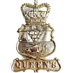 Queens University Belfast Officers Training Corps OTC Staybrite Anodised Cap Badge - Staybright