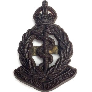 WW2 Royal Army Medical Corps RAMC PLASTIC Economy Issue Cap Badge