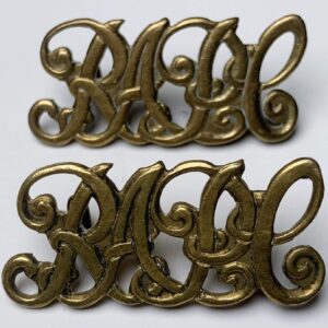 WW2 Royal Army Pay Corps RAPC Shoulder Title PAIR