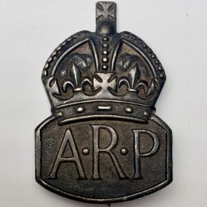 WW2 ARP Warden (Air Raid Precautions) HALLMARKED Silver Lapel Badge - LADIES VERSION