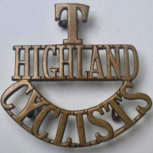 WW1 Territorial Battalion Army Highland Cyclists Corps Shoulder Title