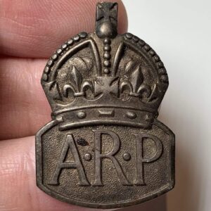 WW2 ARP Warden (Air Raid Precautions) HALLMARKED Silver Lapel Badge - MENS