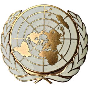 United Nations UN Blue Beret Metal & Enamel Cap Badge