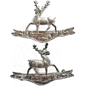 WW1 Hertfordshire Regiment OFFICERS Collar Badge PAIR