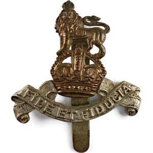 Royal Army Pay Corps RAPC Cap Badge - THE PIONEER WORKS ALIGARH INDIA Makers Mark