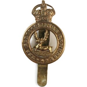 Hertfordshire Regiment Cap Badge - F.N. B'HAM Makers Mark
