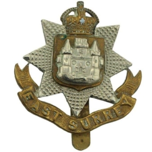 WW1 East Surrey Regiment Cap Badge