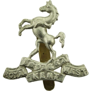 WW1 Queens Own Royal West Kent Regiment RWK Cap Badge