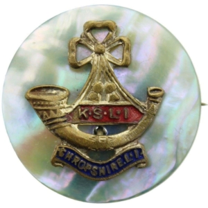 WW1 Kings Shropshire Light Infantry KSLI Regiment (King's) Sweetheart Brooch