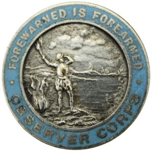 WW2 Royal Observer Corps ROC Lapel Badge - LARGE VERSION