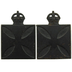 Royal Army Chaplains Department (RAChD) Collar Badge PAIR - FIRST PATTERN