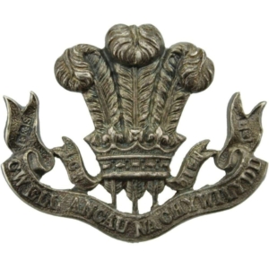 The Welsh Regiment (Welch) OFFICERS Hallmarked Silver Collar Badge