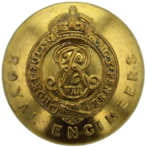 EDWARDIAN Royal Engineers Volunteers Corps (Edward VII) Tunic Button - 25mm