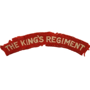 WW2 Kings Liverpool Regiment (King's) Cloth Shoulder Title Badge Flash
