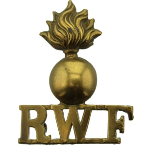 Royal Welsh Fusiliers Regiment (Welch) RWF Shoulder Title - Single Construction