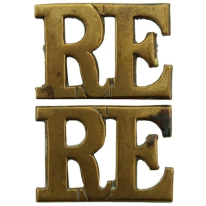 Royal Engineers Corps Shoulder Title PAIR