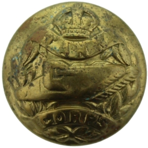 WW1 Tank Corps Royal Tunic Button FIRST PATTERN - 26mm
