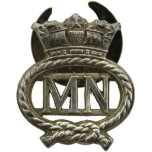 WW2 Merchant Navy On War Service Silver Lapel Badge