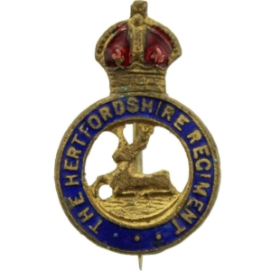 WW1 Hertfordshire Regiment Sweetheart Brooch Badge