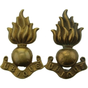 Royal Engineers Corps Collar Badge PAIR