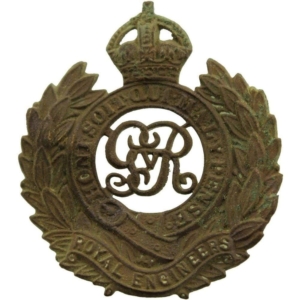 UK Dug Detecting Find - WW1 Royal Engineers Corps Relic Cap Badge
