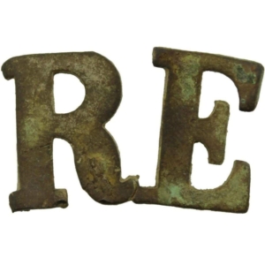 UK Dug Detecting Find - WW1 Royal Engineers Corps Relic Shoulder Title