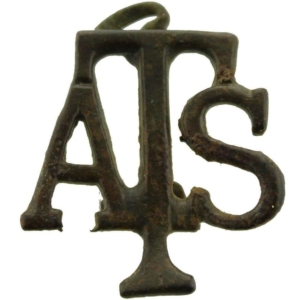 UK Dug Detecting Find - WW2 Auxiliary Territorial Service ATS Relic Shoulder Title