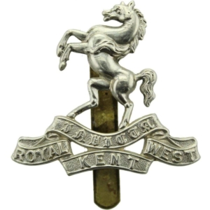 WW1 Queens Own Royal West Kent Regiment RWK Cap Badge