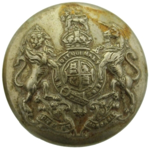 WW1 General Service Corps Regiment WHITE METAL Tunic Button - 26mm