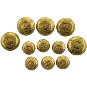 WW2 Royal Engineers Corps (George VI) Tunic Buttons Group x11 - 24mm & 17mm