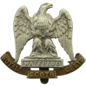 WW1 Royal Scots Greys Regiment Cap Badge